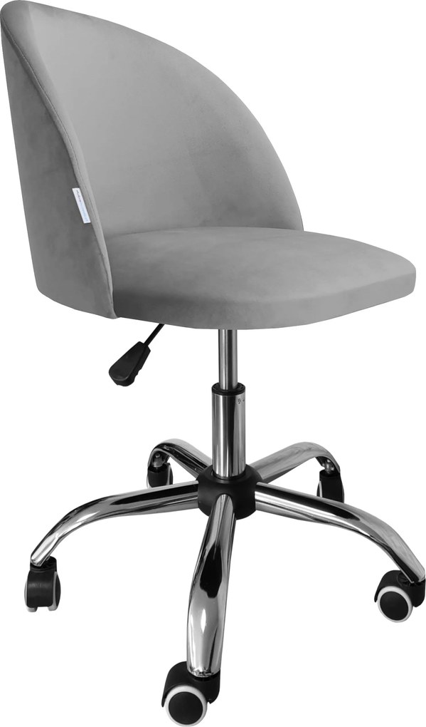 Fotel obrotowy COLIN krzesło biurowe fotel ergonomiczny do biurka : Kolor Stelaża - Chrom, Kolor tkaniny - VELVET - MG17, Typ siedziska - Siedzisko obrotowe 360°, Typ tkaniny - Velvet