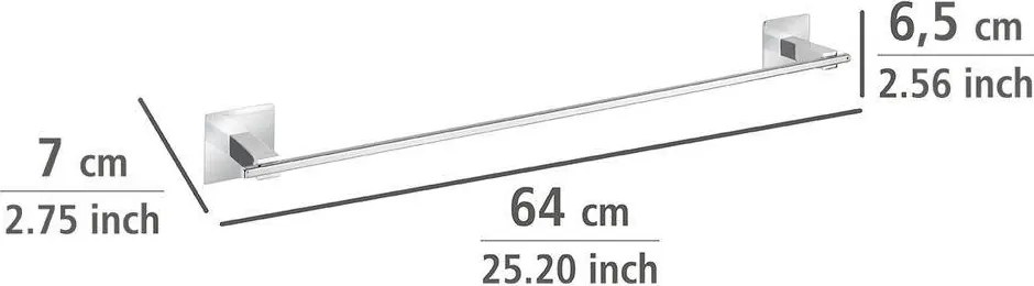 Wieszak na ręczniki QUADRO DUO, Turbo - Loc, WENKO
