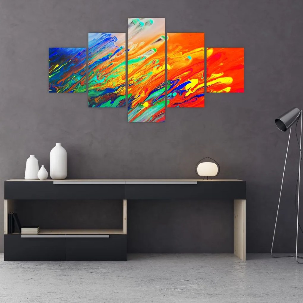 Obraz - Kolorowa abstrakcja (125x70 cm)