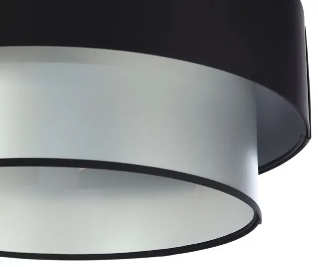Srebrno-czarna lampa z podwójnym abażurem - S415 T3-D36