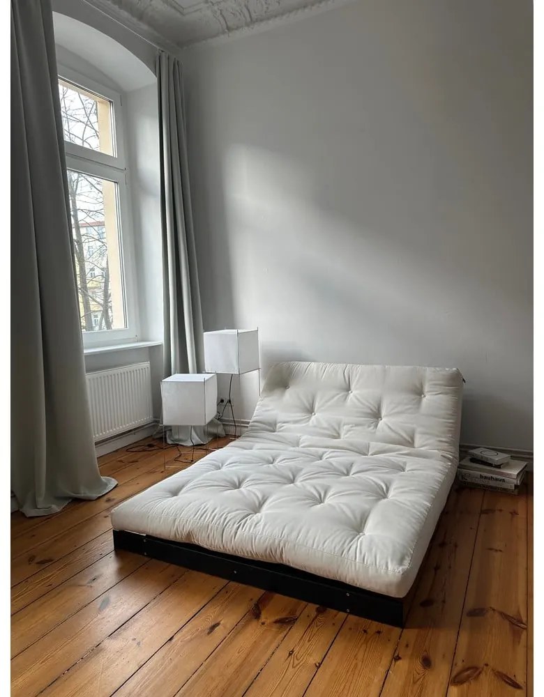 Brązowa rozkładana sofa 140 cm Roots Black Night – Karup Design