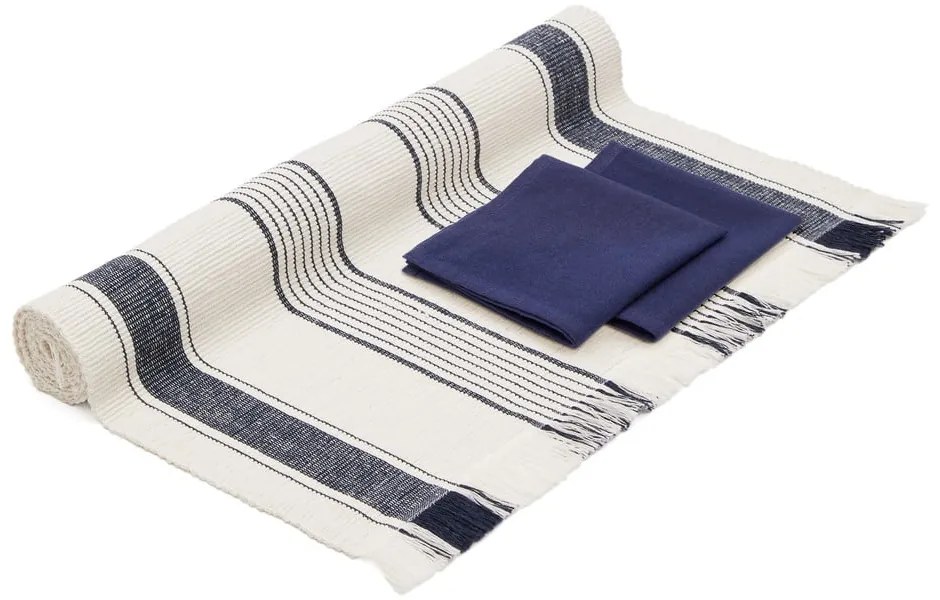 Bawełniany zestaw bieżnika i serwetek 3 szt. 50x150 cm Sonima – Kave Home