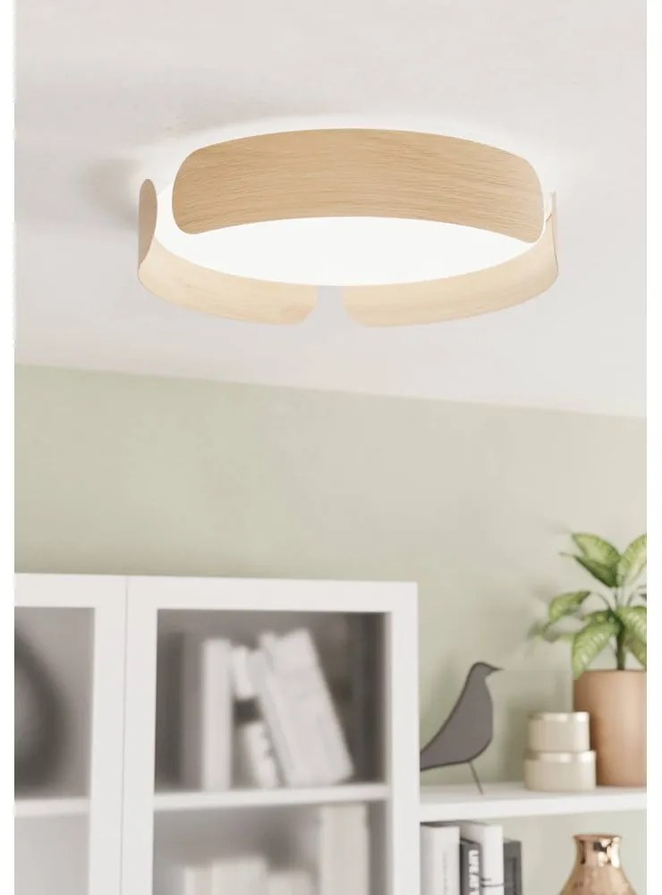 Lampa sufitowa w biało-naturalnym kolorze LED VALCASOTTO – EGLO