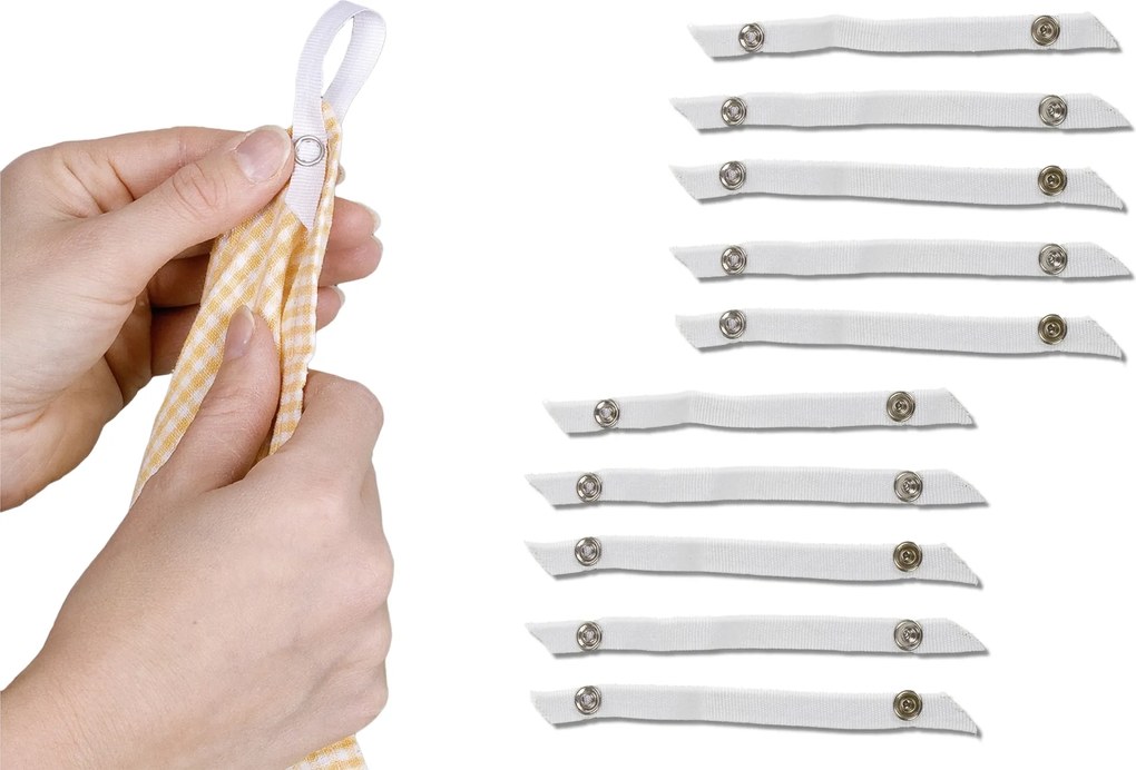 Zawieszka z klipsem do ręczników i ścierek, 10 sztuk