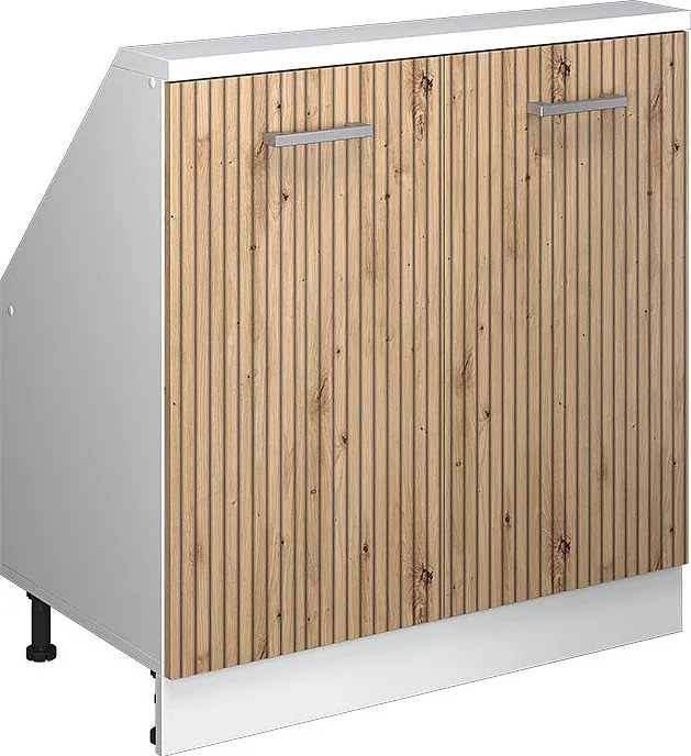 Szafka kuchenna na dach skośny dąb rzemieślniczy 80x46x81.6 r-line