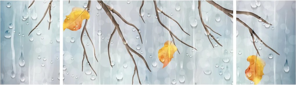 Obraz - Deszczowa jesień (170x50 cm)