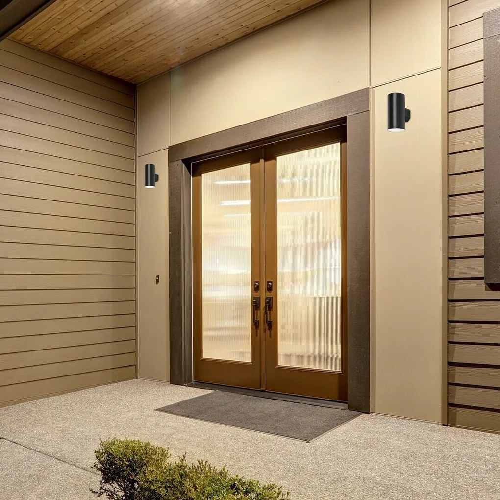 Rabalux 77155 zewnętrzna lampa ścienna LED Urfa, 18 W, IP65, czarny, 16 cm