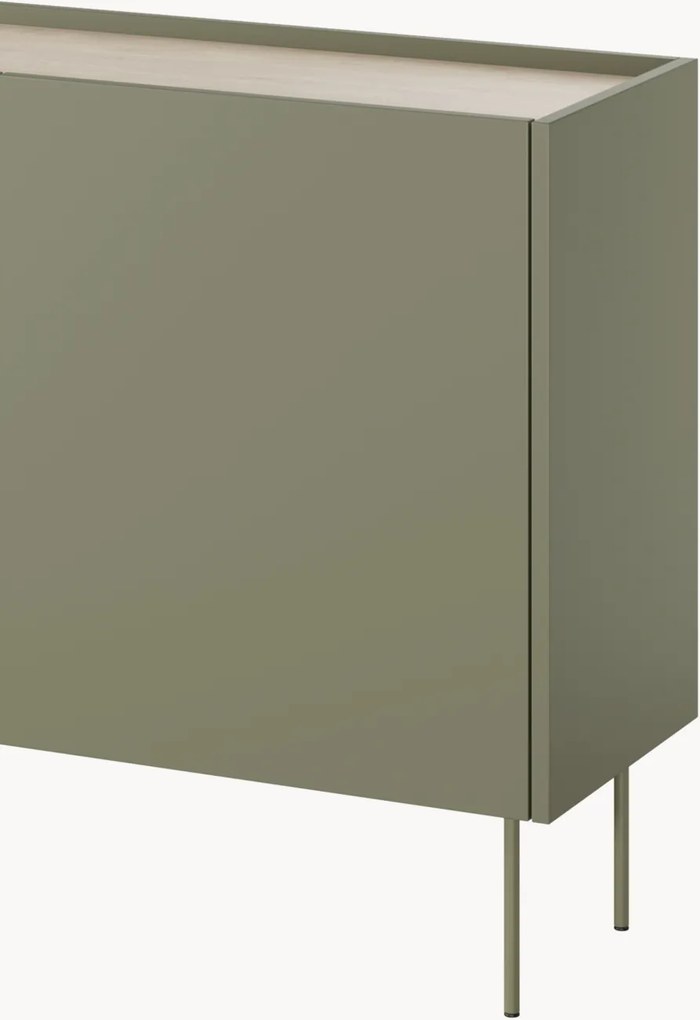 Komoda Desin 120 cm dwudrzwiowa - oliwka / dąb nagano