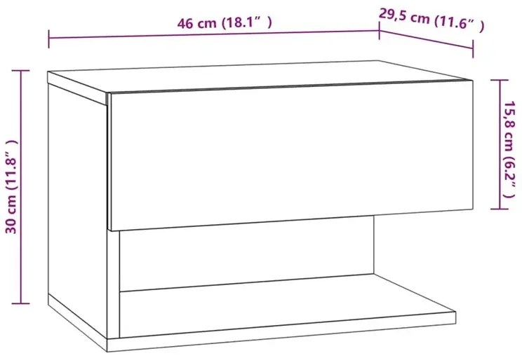 Komplet szafek nocnych biały połysk D3-R18