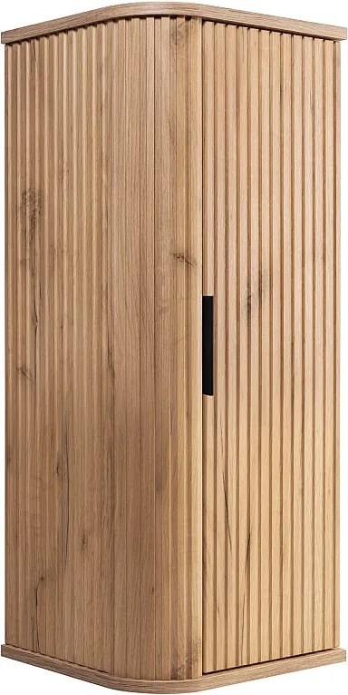 Szafka łazienkowa, dąb Craft, uchwyt czarny, 79 x 35,5 x 31,5 cm