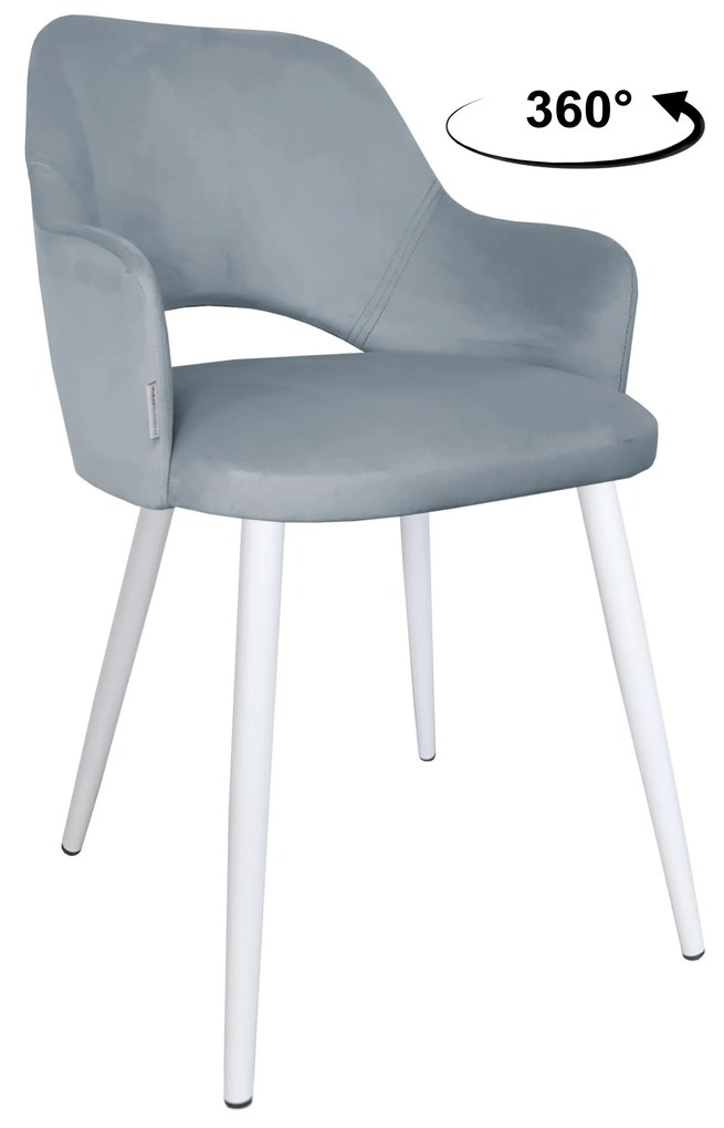 Krzesło Milano tkanina Welur noga metalowa