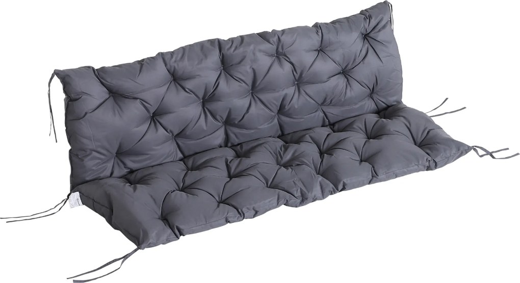 Outsunny poduszka na ławkę poduszka oparcia na ławce 150x98x8 cm