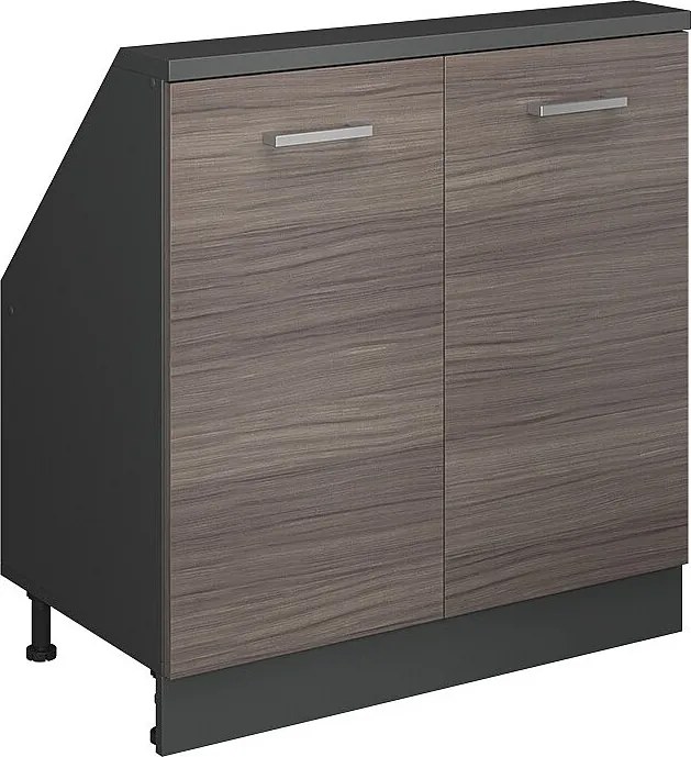 Szafka kuchenna na dach skośny szlachetna szarość 80x46x81.6 r-line