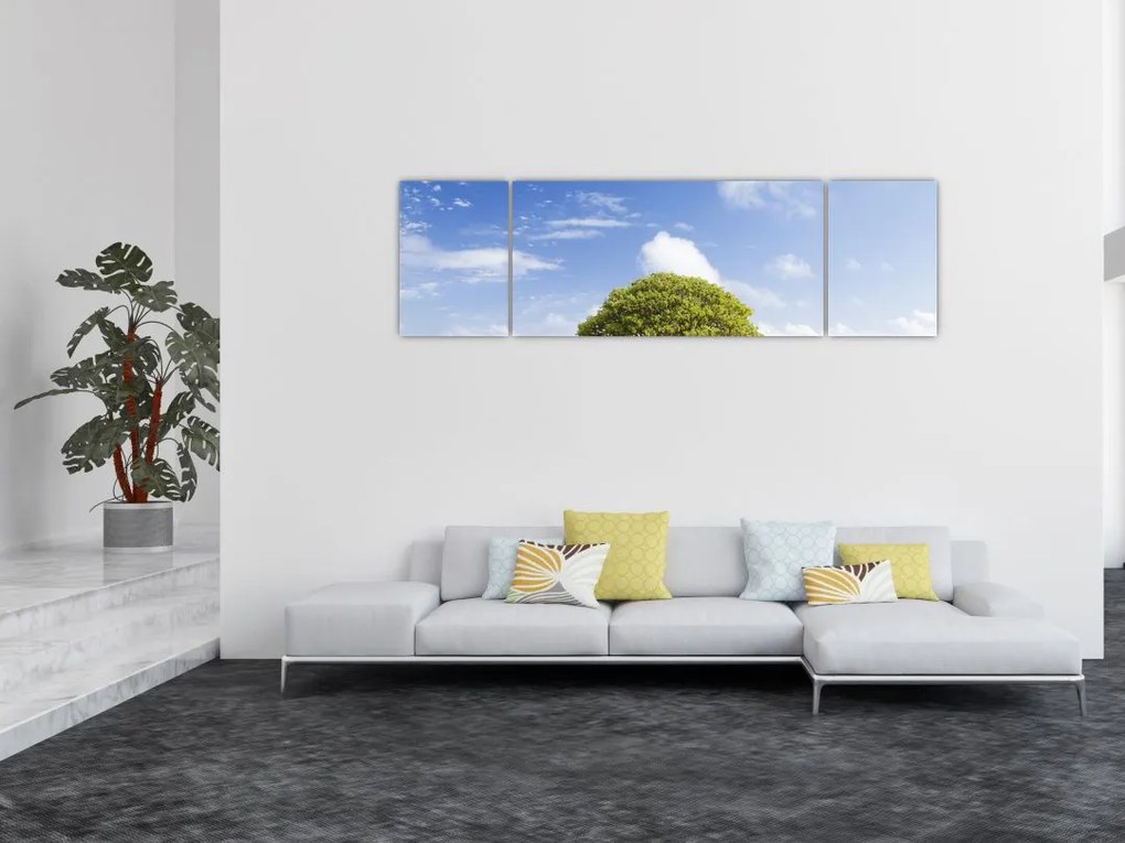 Obraz plaży z drzewem (170x50 cm)