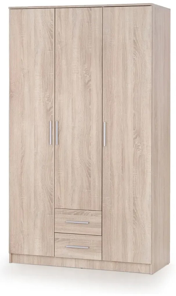 Szafa trzydrzwiowa LIMA S-3 120cm dąb sonoma HALMAR