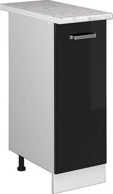 Szafka apteczna czarny wysoki połysk 30x60x81.6 r-line