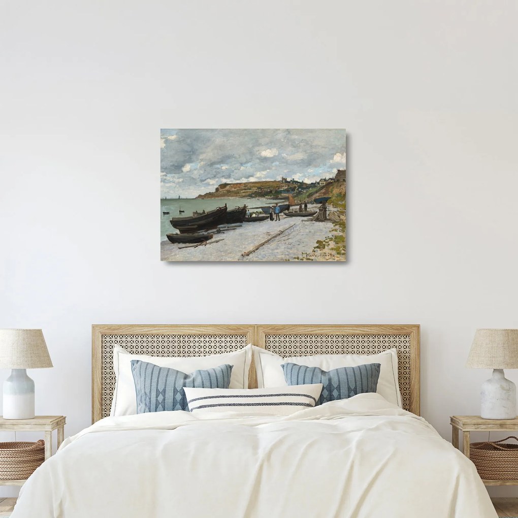 Obraz na szkle - Claude Monet, Sainte Adresse, reprodukcje (70x50 cm)
