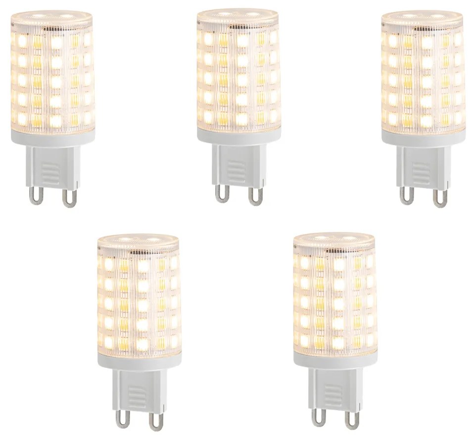 Zestaw 5 inteligentnych żarówek LED G9 z możliwością ściemniania, przezroczystych, 2,5 W, 250 lm, 2700-6500 K, Zigbee
