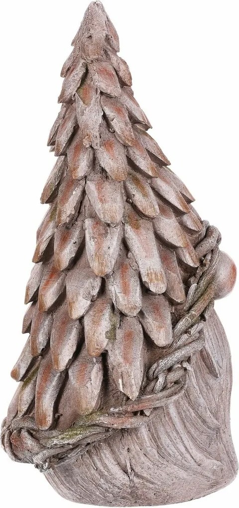 Dekoracja ogrodowa głowa krasnala, szary, 24 x 21 x 43 cm