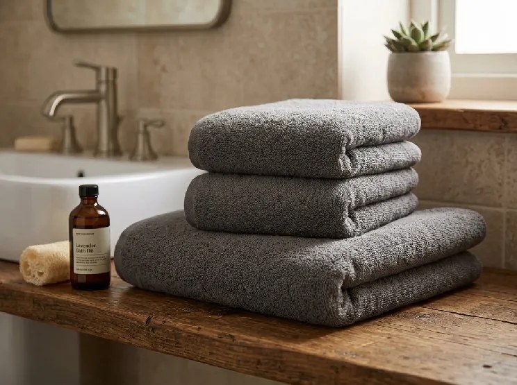 Ręcznik NORIELLE 50x90 cm ciemnoszary, 100% bawełna