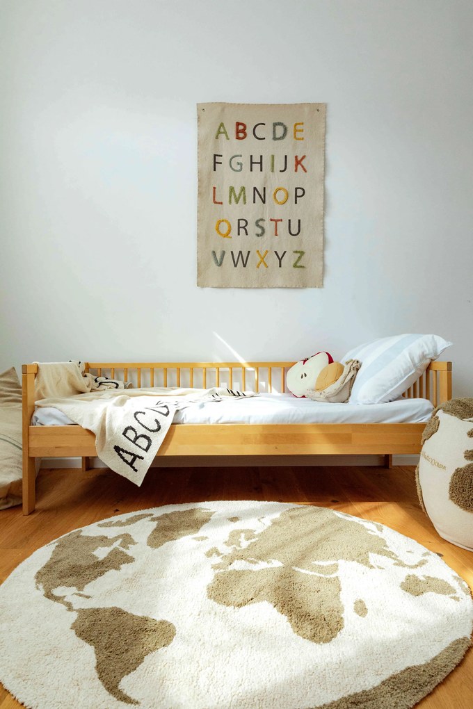 Dywan dziecięcy MAPS Ø 120 cm kremowy/brązowy LORENA CANALS