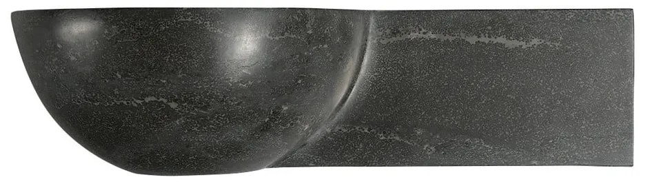 Czarna kamienna umywalka 40x23 cm Blok – Sapho