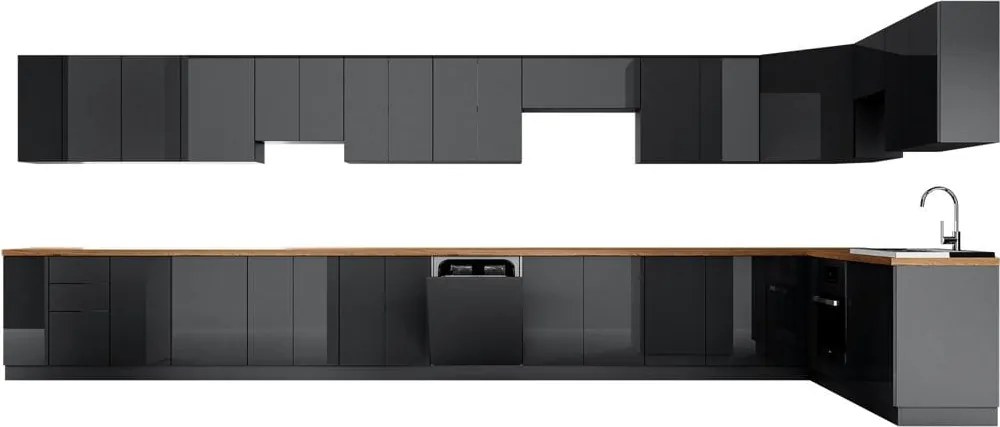 Front Szafki Kuchennej 713x496 mm MDF grafit połysk