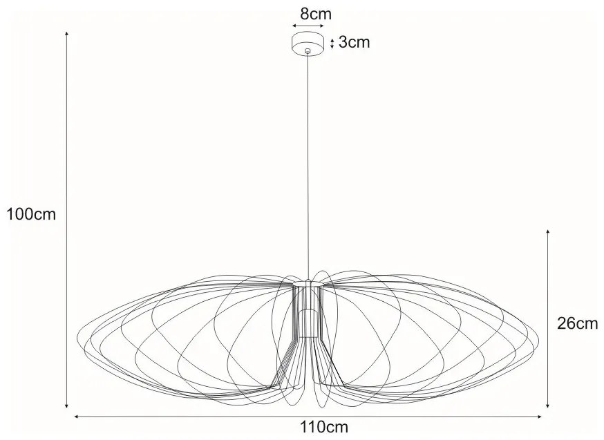 Czarna loftowa lampa wisząca druciana - S056-Gilma