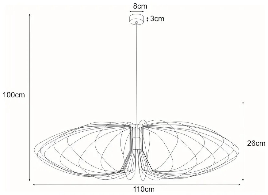 Czarna loftowa lampa wisząca druciana - S056-Iwans