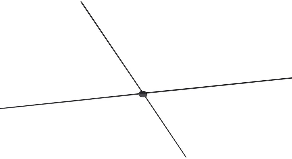Nowoczesny system oświetlenia szynowego, czarny, jednofazowy, 1000 cm, z okrągłym zasilaczem - Magnetic Nowoczesny Oswietlenie wewnetrzne