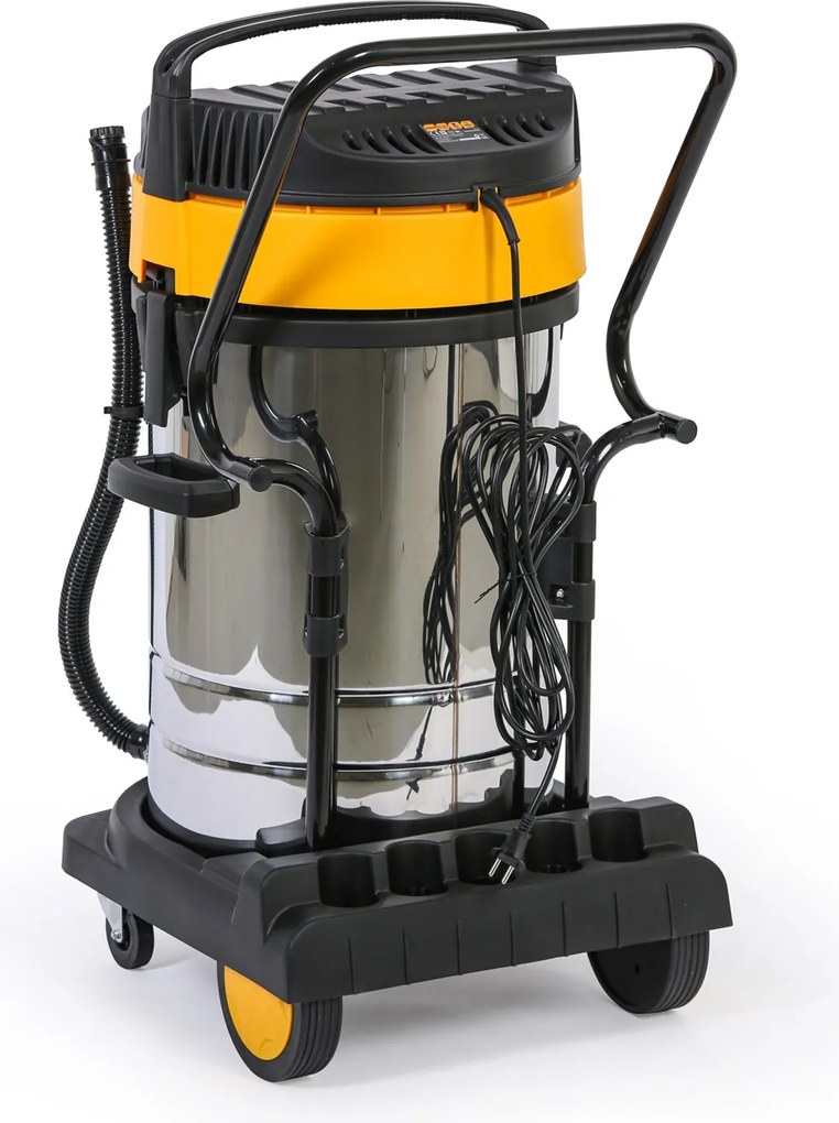 Odkurzacz przemysłow TOLSEN 79610y, ssanie na sucho/mokro, 3000 W, 80 l