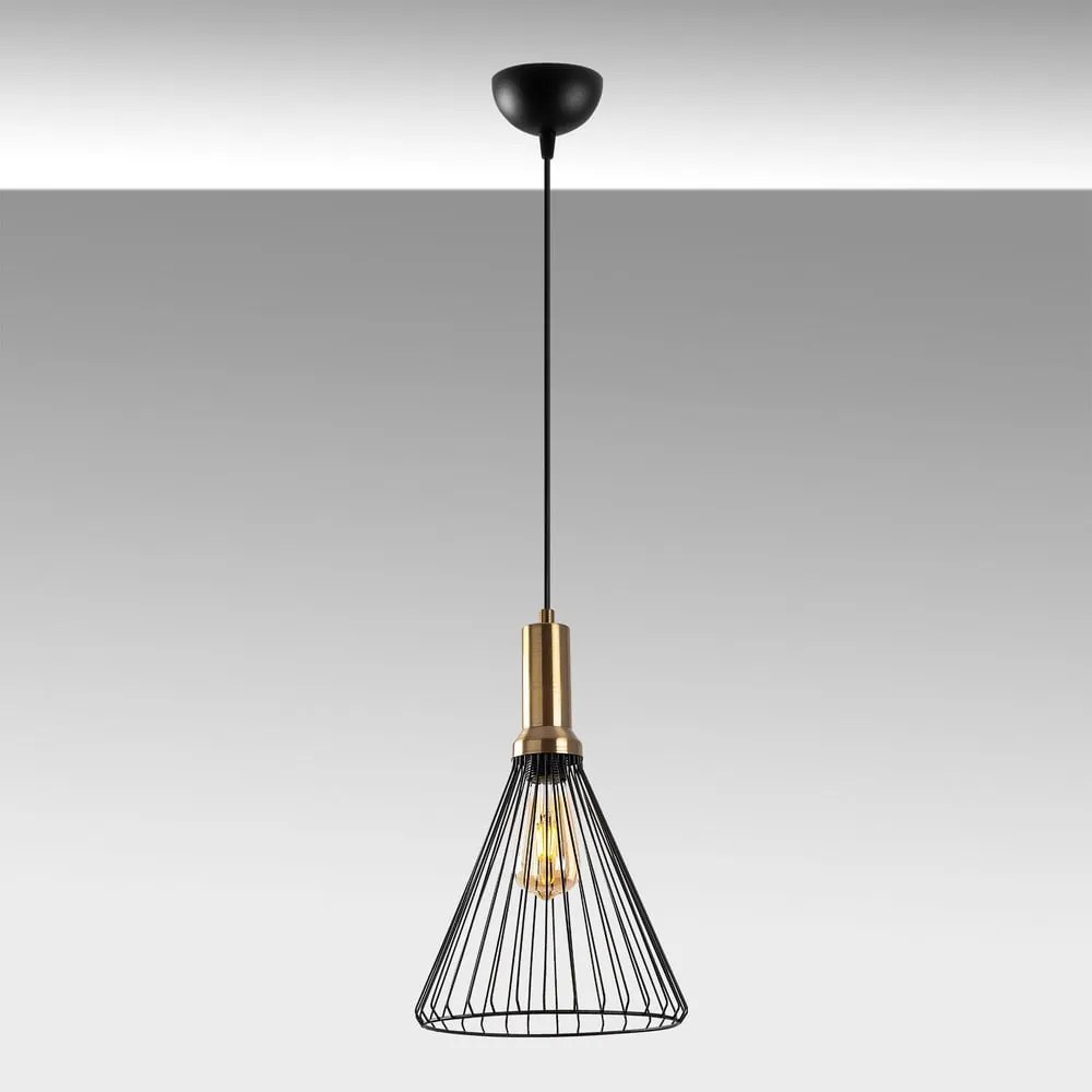 Czarna lampa wisząca z metalowym kloszem ø 24 cm Dear – Opviq lights