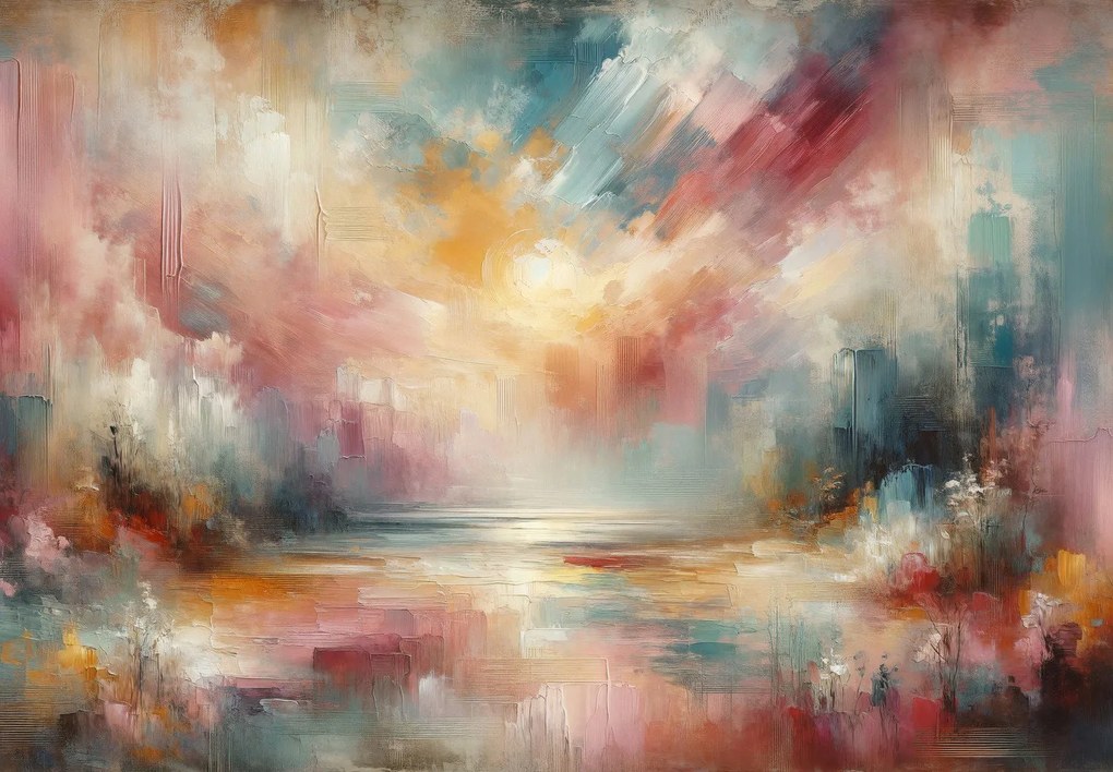 Fototapeta - Abstrakcyjny zachód słońca (196x136 cm)