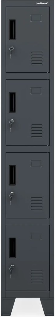 Szafa skrytkowa socjalna BHP antracytowa ROBERT 1 Plus 292 x 1720 x 450 mm