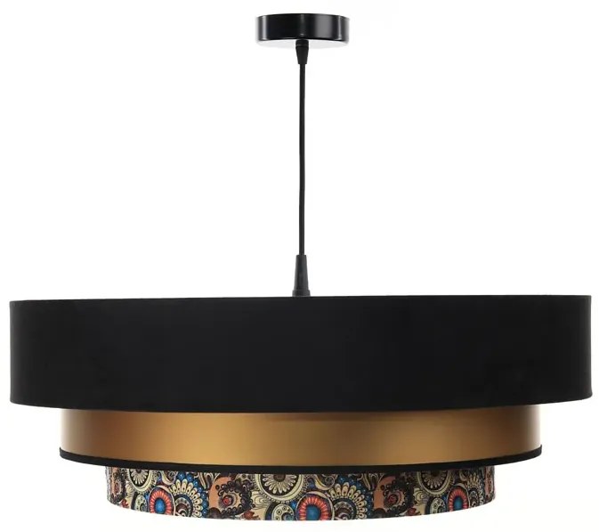 Czarno złota elegancka lampa wisząca nad stół 4X S448 G5-B90