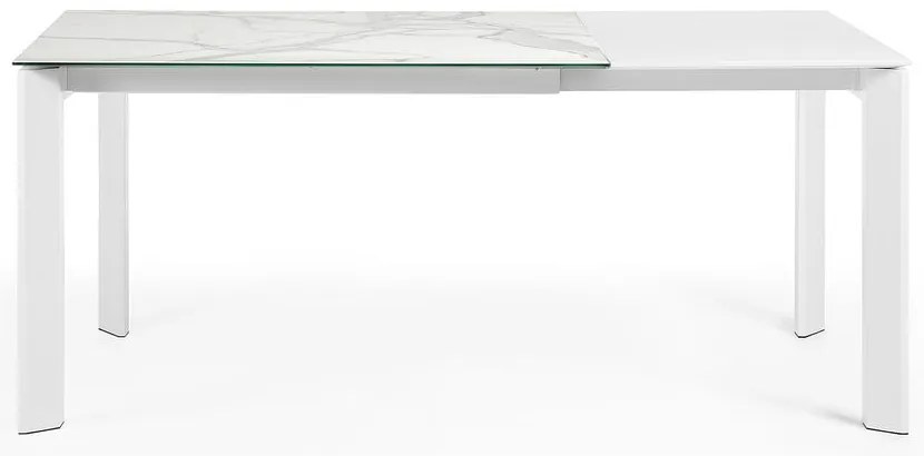 Rozkładany stół z dodatkowym blatem z blatem w dekorze marmuru 80x120 cm Axis – Kave Home