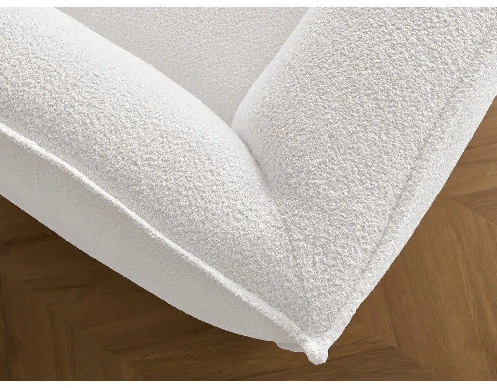 Biała sofa z materiału bouclé 242 cm Giorgia – Bobochic Paris