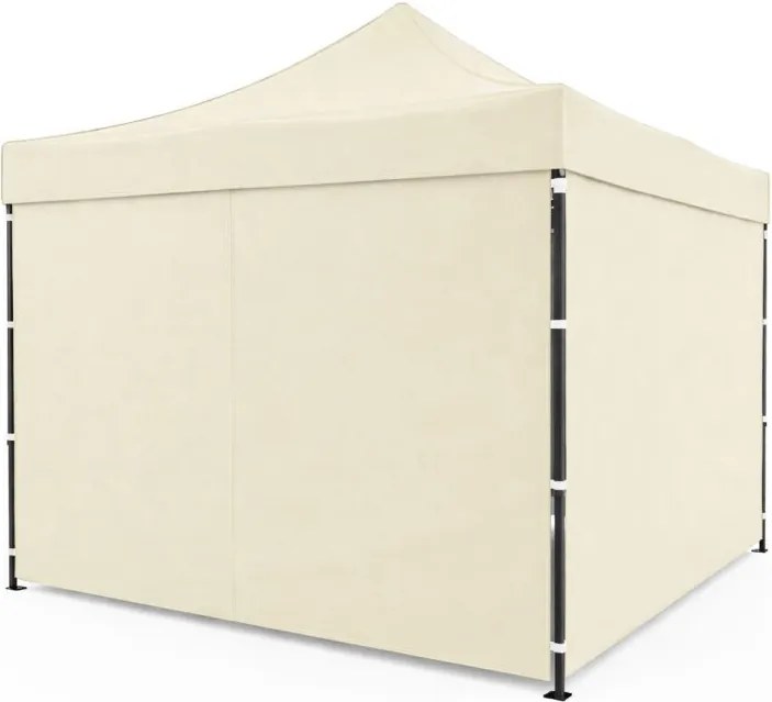 Pawilon ogrodowy eventowy FGA3, 3x3 m, automatyczny ze ściankami - namiot zamykany, beżowy