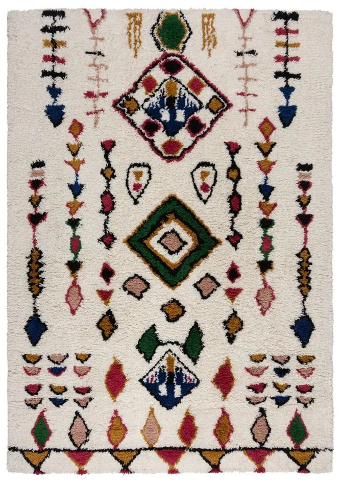 Kremowy wełniany dywan tkany ręcznie 160x230 cm Moroccan Fes – Flair Rugs