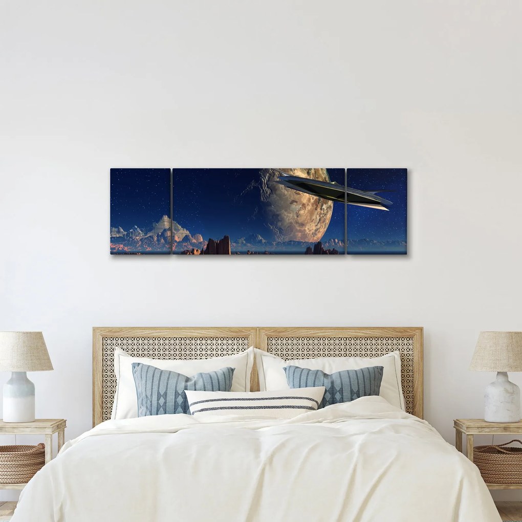 Obraz - Przybycie kosmitów (170x50 cm)