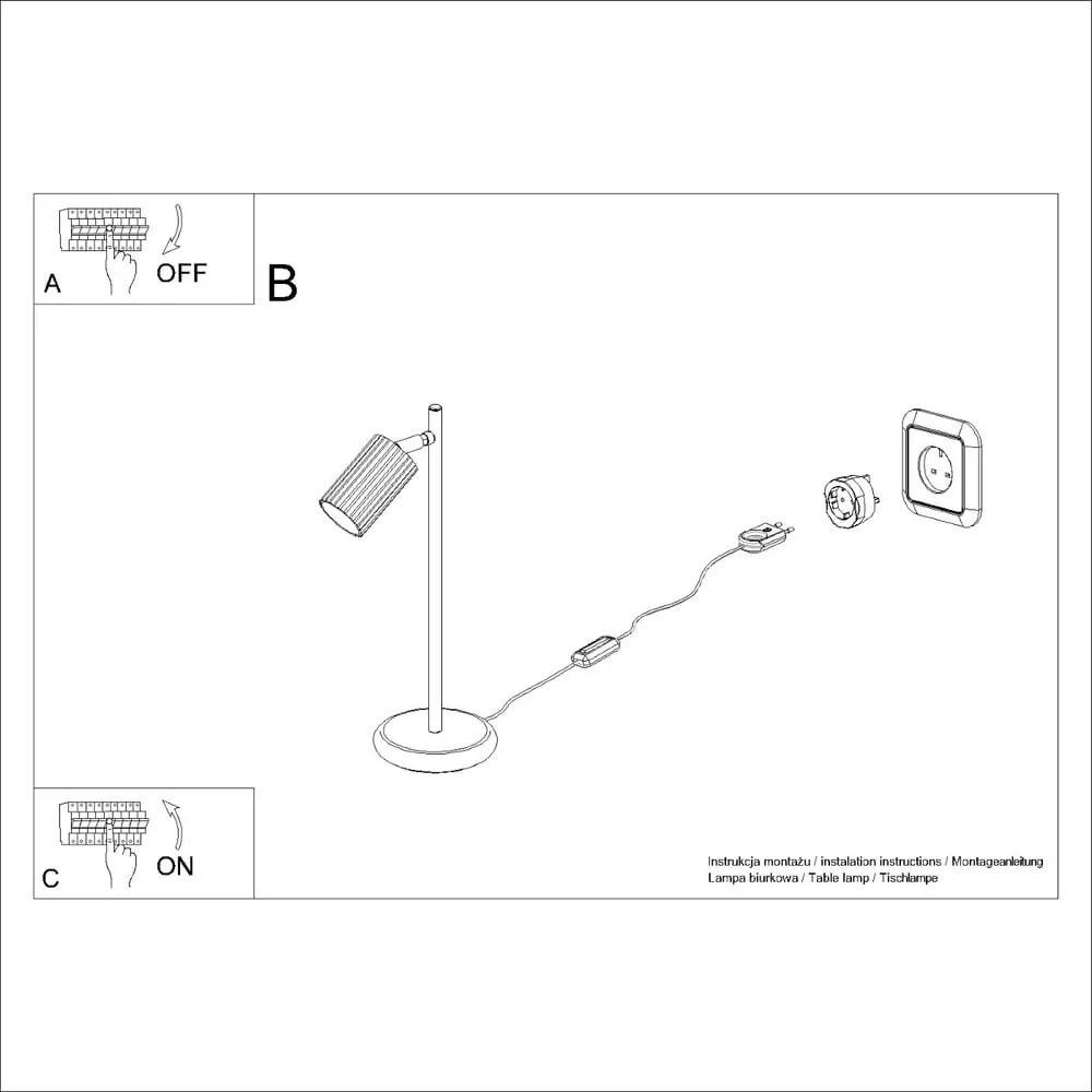 Biała lampa stołowa (wysokość 43 cm) Gleam – Nice Lamps