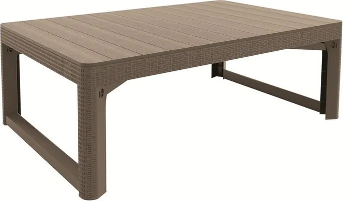 Stół Keter Lyon z rattanu 116 x 72 x 40–66 cm,kolor cappuccino