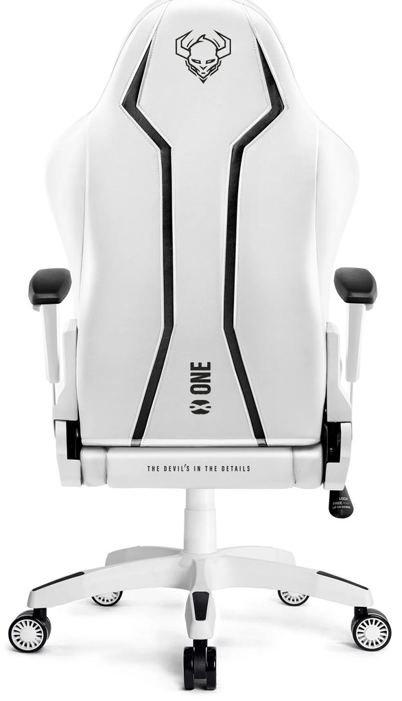 Fotel gamingowy Diablo X-One 2.0 Normal Size, biało-czarny