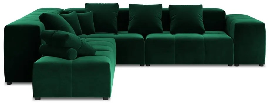 Zielony aksamitny narożnik (róg zmienny) Rome Velvet – Cosmopolitan Design