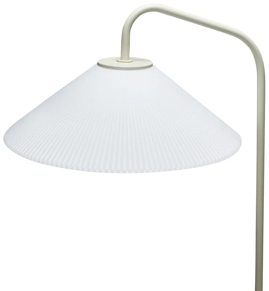 Kremowa lampa stojąca ze szklanym kloszem (wysokość 158 cm) Solid – Hübsch