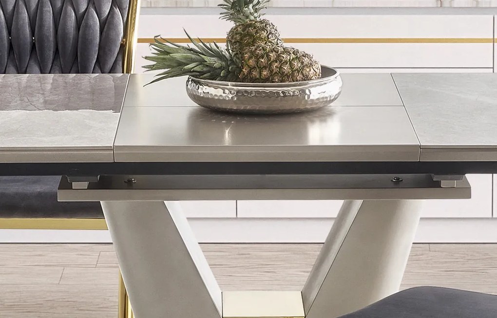 Rozkładany stół z nogą w kształcie litery V Valentino