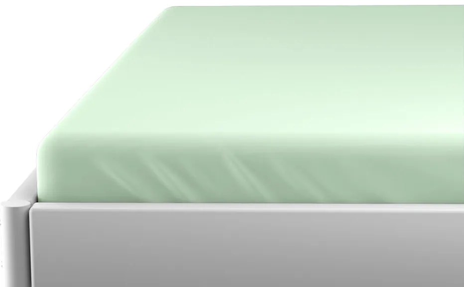 PrzytulneMieszkanie.pl Prześcieradło jersey do łóżeczka dziecięcego EXCLUSIVE 70x140 cm jasnozielone
