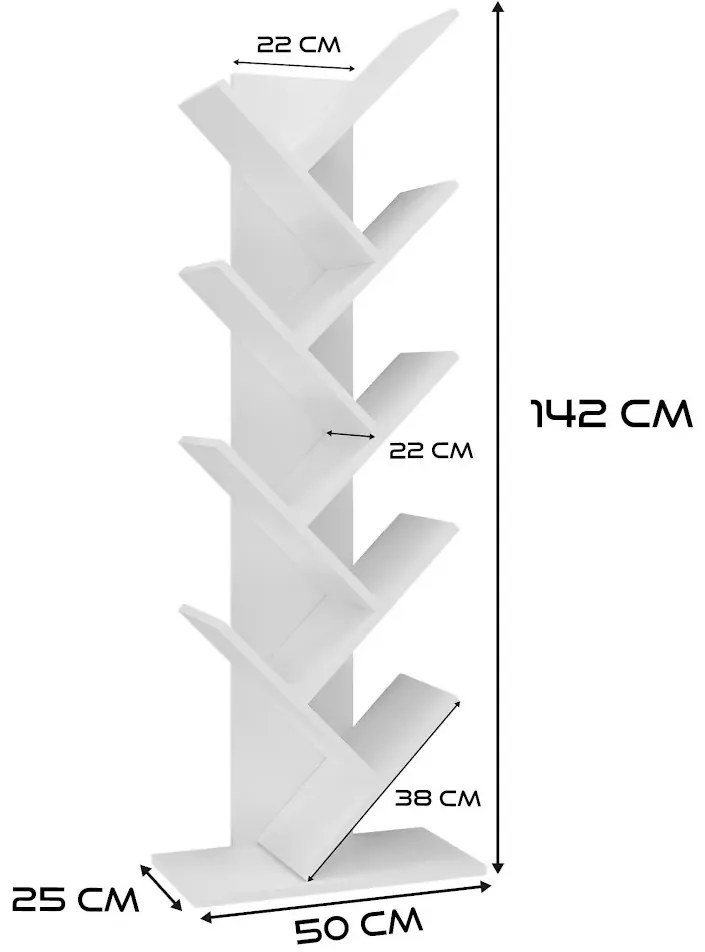 Biały nowoczesny regał G3-D82
