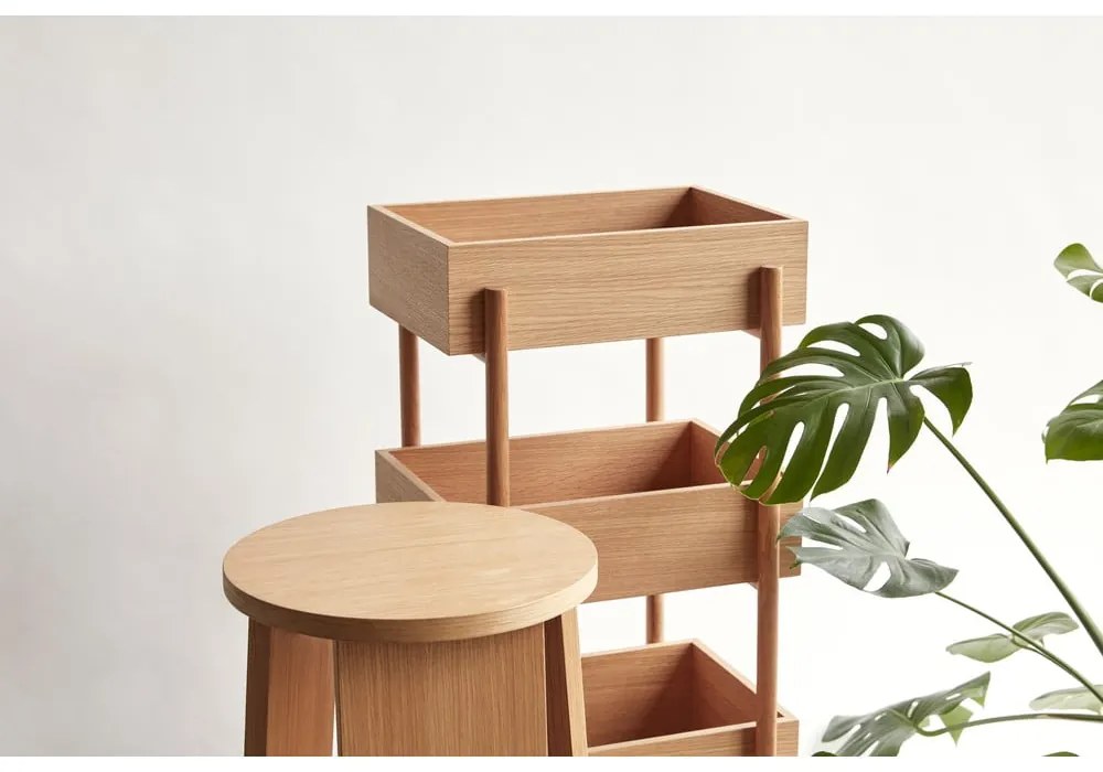 Konsola z litego drewna dębowego 34x43 cm Stack – Hübsch