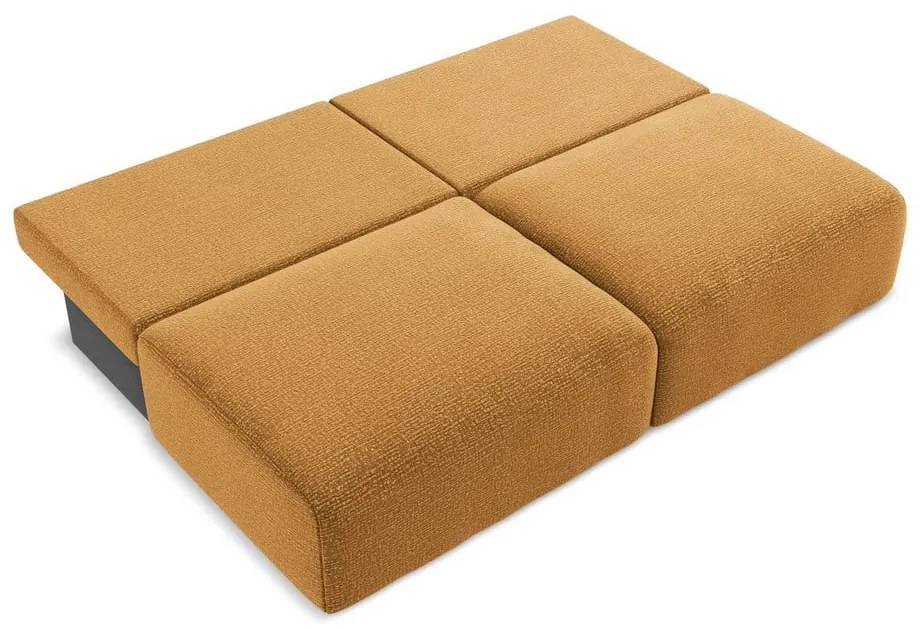 Pomarańczowa rozkładana/ze schowkiem sofa 216 cm Kalena – Makamii